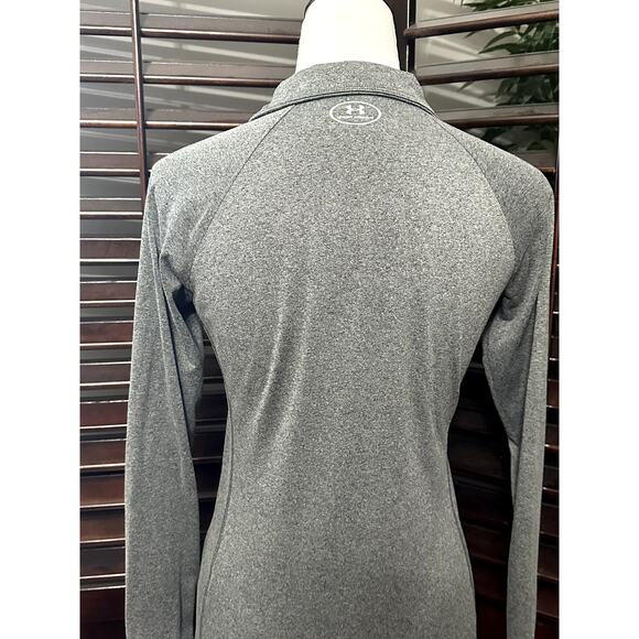 Under Armour Women's Gray 1/2 Zip Pull Over Long Sleeve Shirt M - Picture 6 of 8